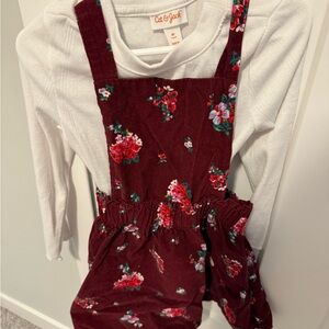 Cat & Jack Burgandy Jumper Dress